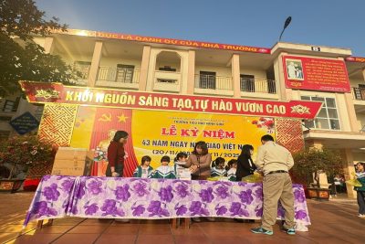 TRƯỜNG TIỂU HỌC NINH SƠN – PHƯỜNG NAM HOA LƯ LAN TỎA YÊU THƯƠNG   “ LÁ LÀNH ĐÙM LÁ RÁCH ” QUYÊN GÓP ỦNG HỘ ĐỒNG BÀO LŨ LỤT